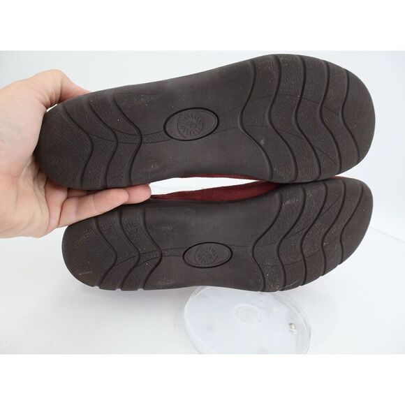 Earth Spirit Shoe Women's Size 9 Mary Jane Ballet Flats Red Leather Slip On - Picture 7 of 11